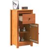 vidaXL Buffet avec tiroir Brun cire 39 x 34,5 x 80 cm Pin massif