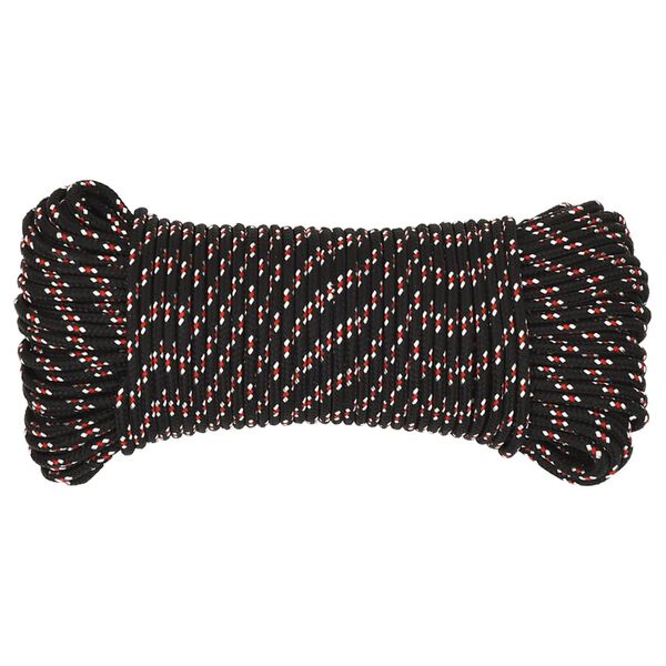 vidaXL Corde de bateau Noir 5 mm 250 m Polypropyl&egrave;ne