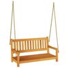 vidaXL Banc Balan&ccedil;oire Marron 110 x 56 x 58.5 cm Bois d'Acacia Massif