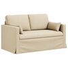 vidaXL Canap&eacute; Cr&egrave;me 139 x 78 x 80 cm tissu
