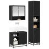 vidaXL Ensemble de mobilier de salle de bain 3 pcs Ch&ecirc;ne noir
