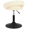 vidaXL Chaises &agrave; manger pivotantes lot de 4 Cr&egrave;me Velours