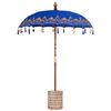 vidaXL Parasol balinais avec base Bleu 185 x 185 x 260 cm