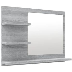 vidaXL Miroir de bain Sonoma gris 60x10,5x45 cm Bois d'ing&eacute;nierie