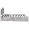 vidaXL Cadre de lit Gris b&eacute;ton 200 x 200 cm Bois d'ing&eacute;nierie