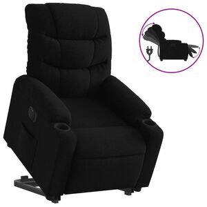 vidaXL Fauteuil inclinable &eacute;lectrique noir tissu