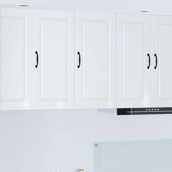 vidaXL Armoire de cuisine avec &eacute;tag&egrave;re Blanc brillant 40 x 31 x 80 cm