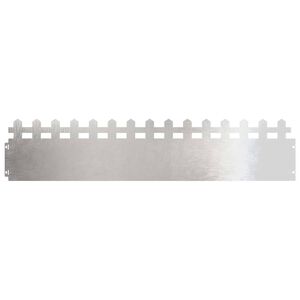 vidaXL Bordures de pelouse 10 pc 103 x 0,05 x 22 cm Acier inoxydable