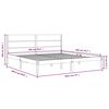 vidaXL Cadre de lit sans matelas blanc 180x200 cm bois massif