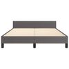 vidaXL Cadre de lit avec t&ecirc;te de lit sans matelas gris 140x190 cm