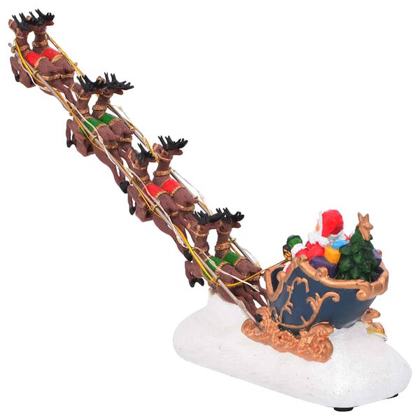 vidaXL Décor de table de Noël Multicolore 31.5 x 6.5 x 16 cm Résine