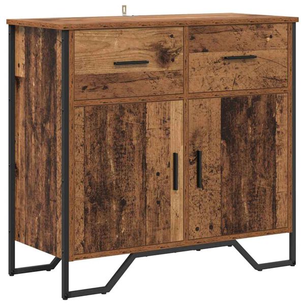 vidaXL Buffet avec tiroir Bois ancien 79,5 x 35,5 x 74,5 cm