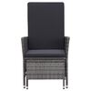vidaXL Salon de jardin 2 pcs avec coussins R&eacute;sine tress&eacute;e Gris