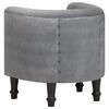 vidaXL Chaise cabriolet Noir Cuir v&eacute;ritable et bois de manguier massif