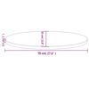 vidaXL Dessus de table blanc 70x35x2,5 cm bois de pin massif ovale