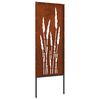 vidaXL &Eacute;cran de confidentialit&eacute; de jardin Floral Rouill&eacute; 50 x 140 cm