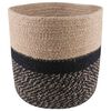 vidaXL Ensemble de Pots &agrave; Plantes 2 pc Naturel et noir &Oslash; 21 x 21 cm