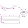 vidaXL &Eacute;tag&egrave;res murales 2 pcs 75x30x3 cm noir acier inoxydable