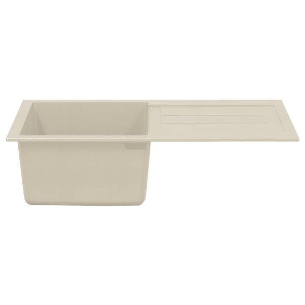 vidaXL &Eacute;vier Beige 780 x 500 mm 80% Quartz et 20% R&eacute;sine