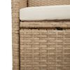 vidaXL Ensemble &agrave; manger de jardin et coussins 9 pcs beige Poly rotin