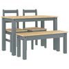 vidaXL Ensemble &agrave; manger PANAMA 4 pcs gris bois de pin massif