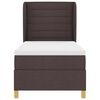 vidaXL Lit &agrave; ressorts avec matelas gris fonc&eacute; 90x190 cm Marron fonc&eacute;