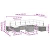 vidaXL Ensemble de canap&eacute; de jardin 9 pcs Noir Poly rotin