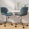 vidaXL Chaises pivotantes &agrave; manger lot de 2 Bleu Velours