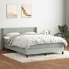 vidaXL Sommier &agrave; lattes de lit et matelas gris clair 160x210cm velours