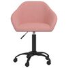 vidaXL Chaises pivotantes &agrave; manger lot de 6 rose velours