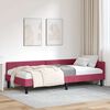 vidaXL Cadre de lit d'angle avec t&ecirc;te de lit Bordeaux 90 cm x 190 cm