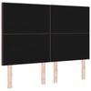 vidaXL T&ecirc;te de lit LED avec t&ecirc;te de lit Marron fonc&eacute; 144 cm Polyester