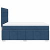 vidaXL Sommier &agrave; lattes de lit avec matelas Bleu 160x200 cm Tissu