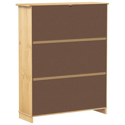 vidaXL Armoire à chaussures Corona 99x32x124,5 cm bois de pin massif