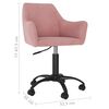 vidaXL Chaise pivotante de salle &agrave; manger Rose Velours