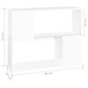 vidaXL Meuble TV Blanc 80x24x63 cm Bois d'ing&eacute;nierie