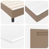 vidaXL Lit &agrave; ressorts avec matelas Cappuccino 120 x 190 cm Simili cuir