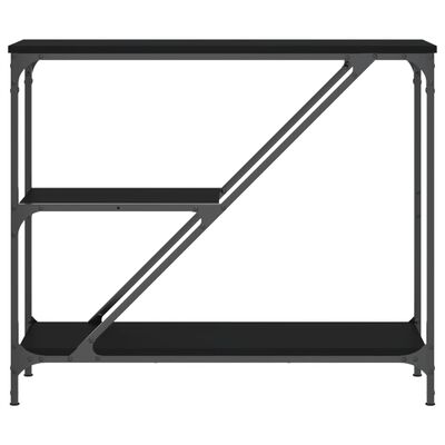 vidaXL Table console noir 88,5x30x75 cm bois d'ingénierie