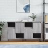 vidaXL Buffets 2 pcs sonoma gris bois d'ing&eacute;nierie