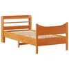 vidaXL Cadre de lit et t&ecirc;te de lit cire marron 100x200 cm bois de pin