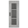 vidaXL Buffet haut Sonoma gris 34,5x34x180 cm Bois d'ing&eacute;nierie