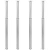 vidaXL Pieds de table télescopiques 4 pcs Acier inoxydable 710 mm-1100 mm