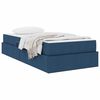 vidaXL Lit avec rangement et matelas Bleu 90 x 190 cm Polyester