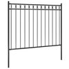 vidaXL Cl&ocirc;ture de jardin Assen en acier noir 1,7&nbsp;x&nbsp;1,2&nbsp;m