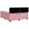 vidaXL Sommier &agrave; lattes de lit avec matelas Rose 180x200 cm Velours