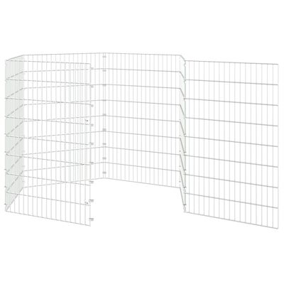 vidaXL Enclos pour animaux en liberté 6 panneaux 54x80cm fer galvanisé