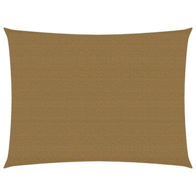 vidaXL Voile d'ombrage 160 g/m² Taupe 3,5x5 m PEHD