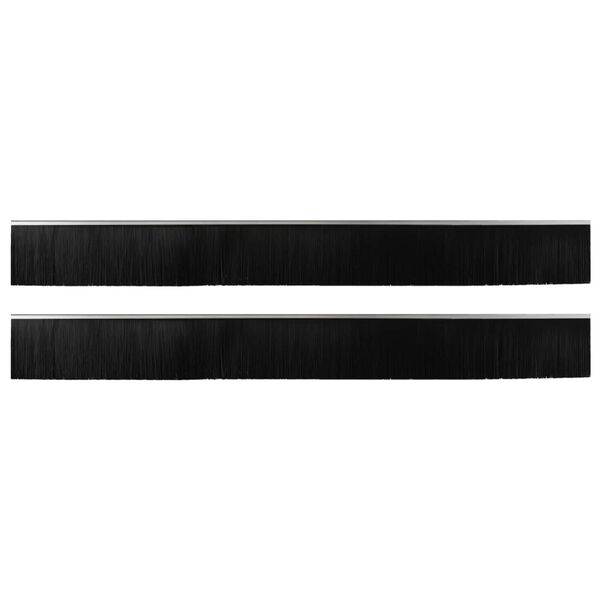 vidaXL Brosses de porte adh&eacute;sives 2 pcs Argent 100 cm