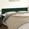 vidaXL T&ecirc;tes de lit 2 pcs Vert fonc&eacute; 80x5x78/88 cm Velours