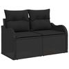 vidaXL Ensemble de canap&eacute; de jardin avec coussin 6 pcs Noir Poly rotin